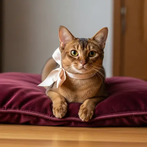 Chestnut Brown Short-Haired Cat in Conventional Setting