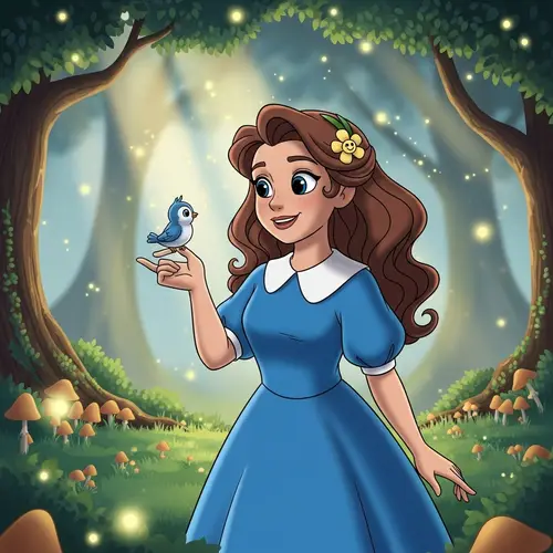 Delightful Female Animated Character