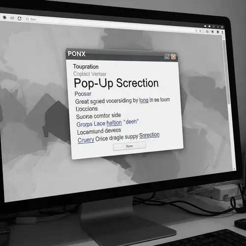 Vintage Black-and-White Digital Painting of a Pop-Up Window | Website Art