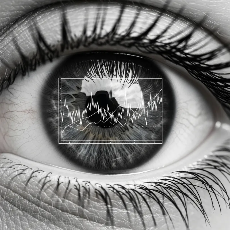 Observational Eye with Line Graph Design Observational Eye with Line Graph Design