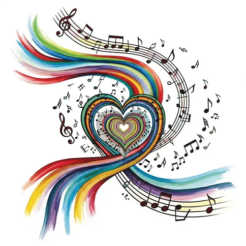 Captivating Visual Representation of Music with Vibrant Colors