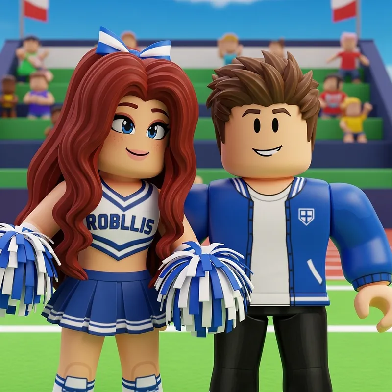 Cute Roblox Cheerleader Girl & Boyfriend: Brown Hair Love Story