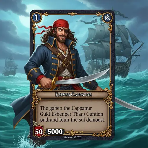 Maritime Adventure Trading Card Game | Pirate Captain Character Design