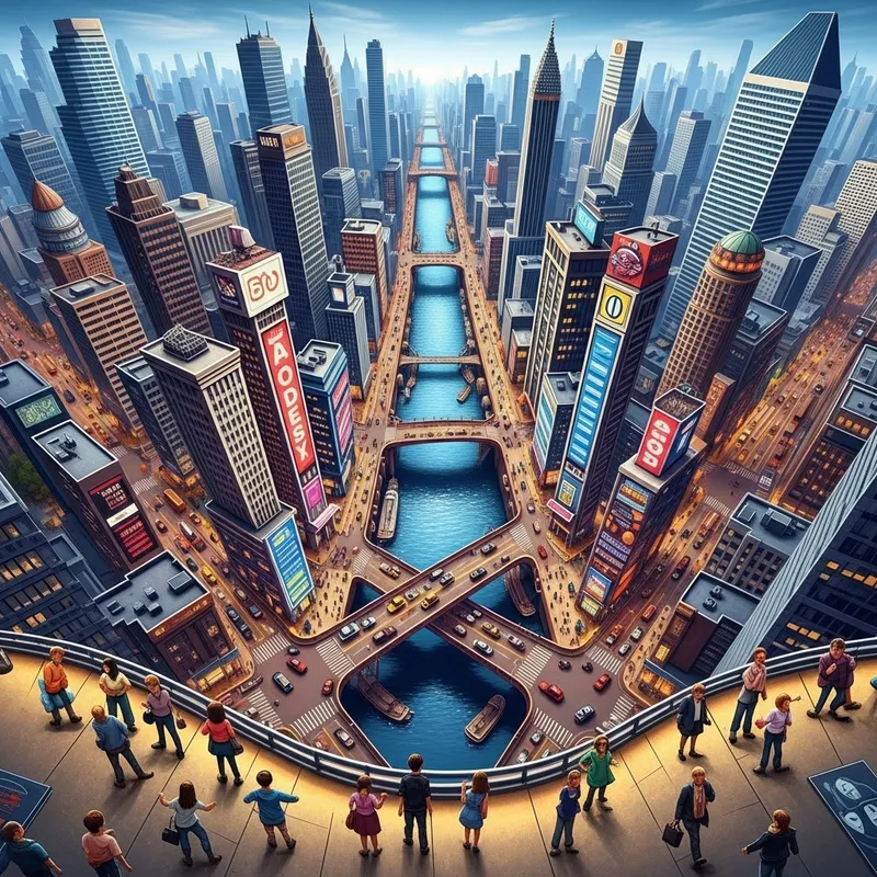 Vibrant Abstract Cityscape Art & Architecture Vibrant Abstract Cityscape Art & Architecture