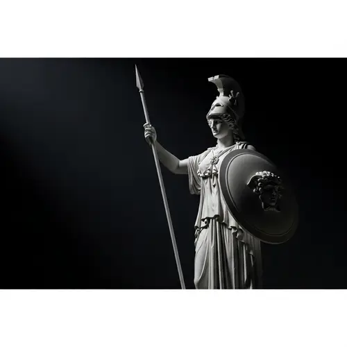 Greek Goddess Athena Statue Wallpaper