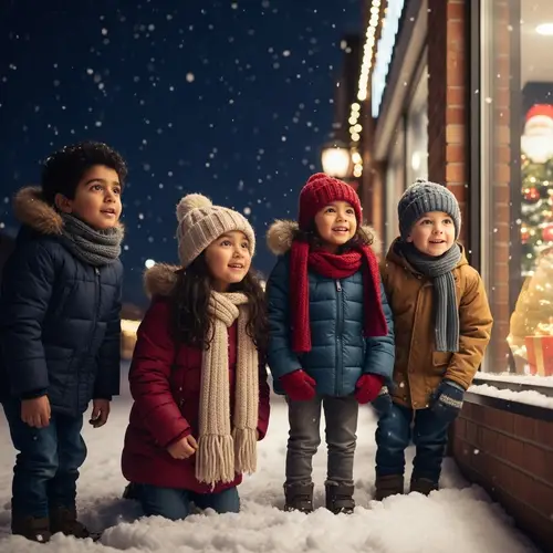 Multicultural Children's Winter Wonderland | Christmas Storefront Display