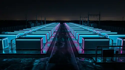 Futuristic Tesla Megapack Energy Storage Design