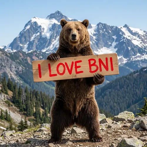Bear in Mountains: I Love BNI