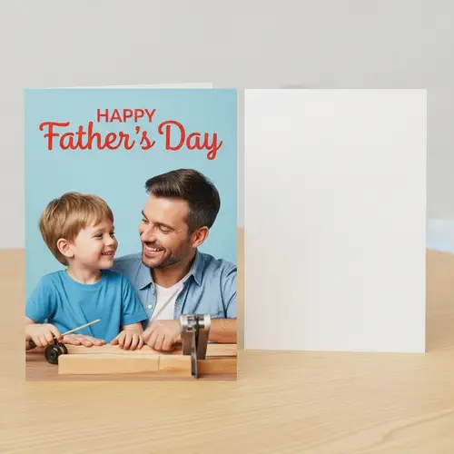 Heartwarming Happy Father's Day 2D Greeting Card