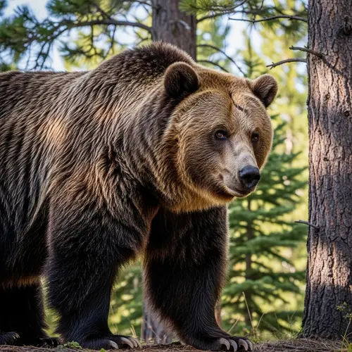 Majestic Grizzly Bear in Natural Habitat