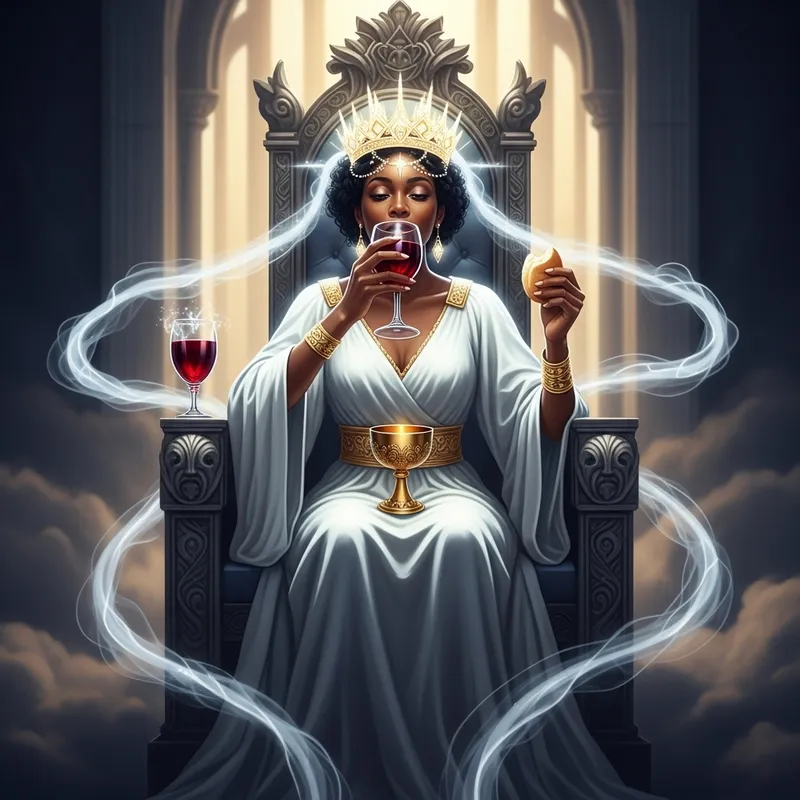 Ethereal Black Woman in Elie Saab Gown | Holy Spirit Communion Scene