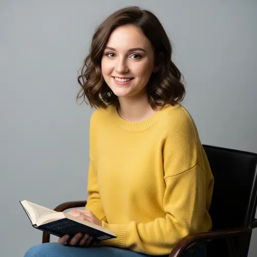 Captivating Teenage Girl with Friendly Smile and Book