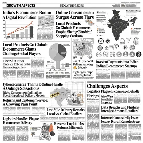 E-commerce Growth and Challenges in India: A Visual Narrative
