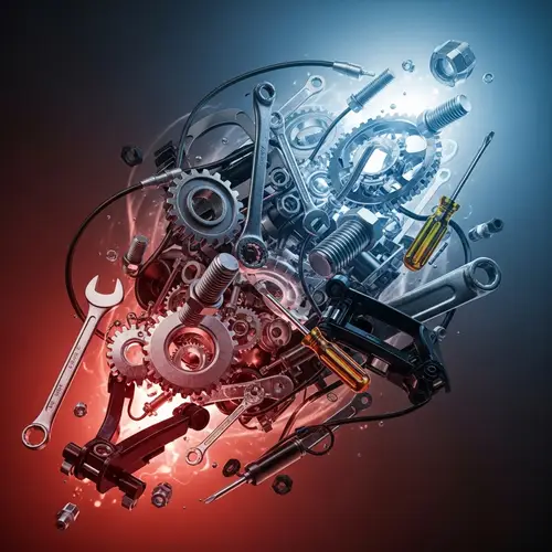 Abstract Car Maintenance Art | Mechanical Realm Imagery