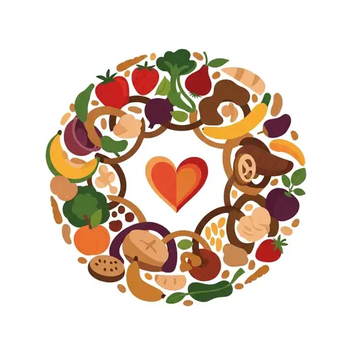 Child Nutrition Abstract Art - Whimsical Health-Giving Elements