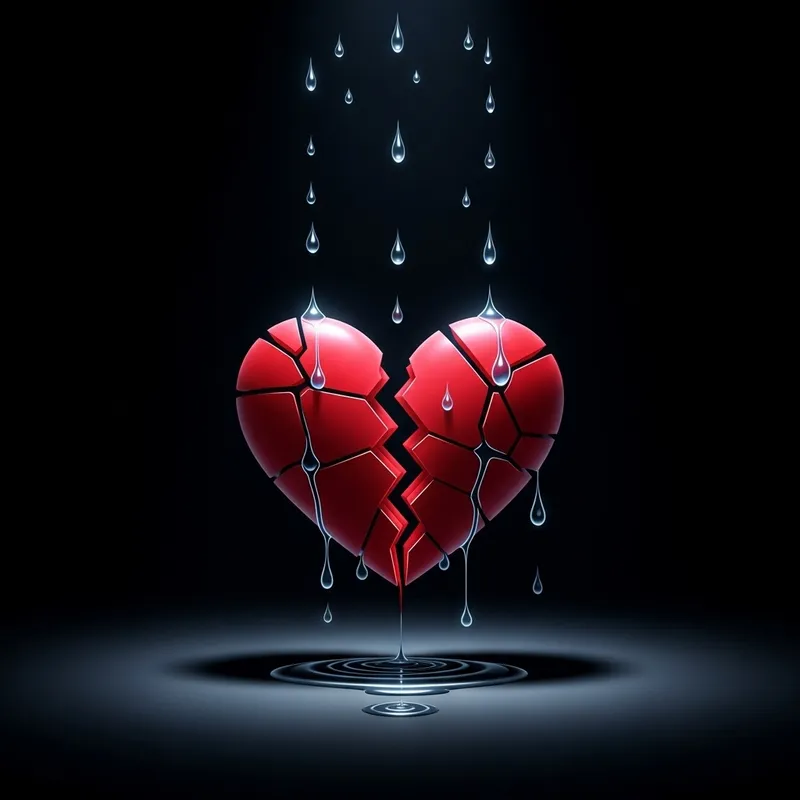 Remembered Pain - Emotional Broken Heart Illustration