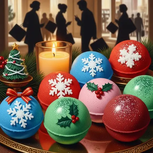 Opulent Holiday-Themed Bath Bombs for Tranquil Sensory Experience