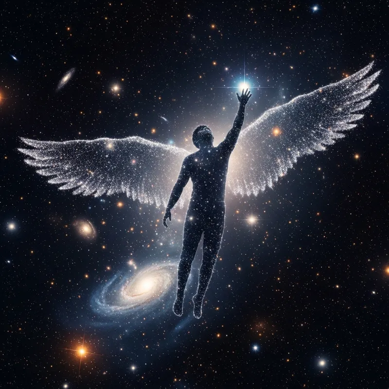 Touching the Stars: A Surreal Journey of Cosmic Exploration