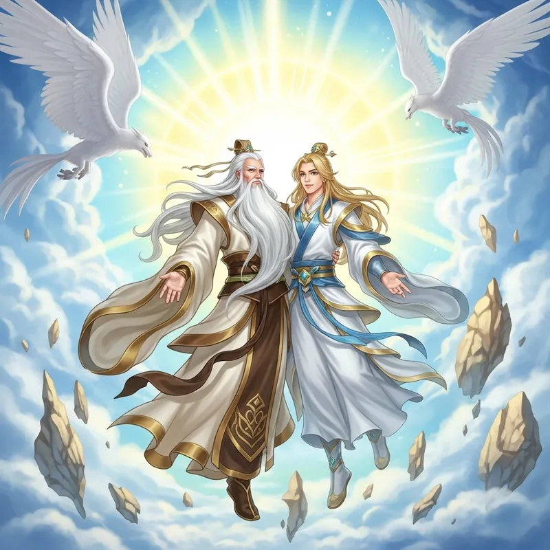 God and Son: Divine Beings in Celestial Realm