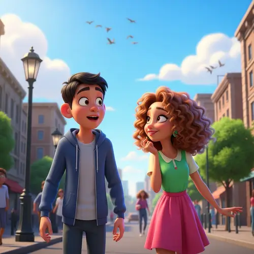 Love at First Sight: Teenage Boy's Encounter with Attractive Girl