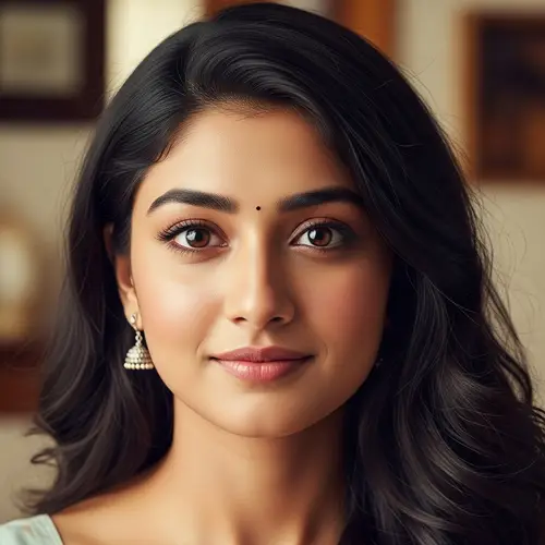 Captivating South Asian Girl with Warm Brown Eyes