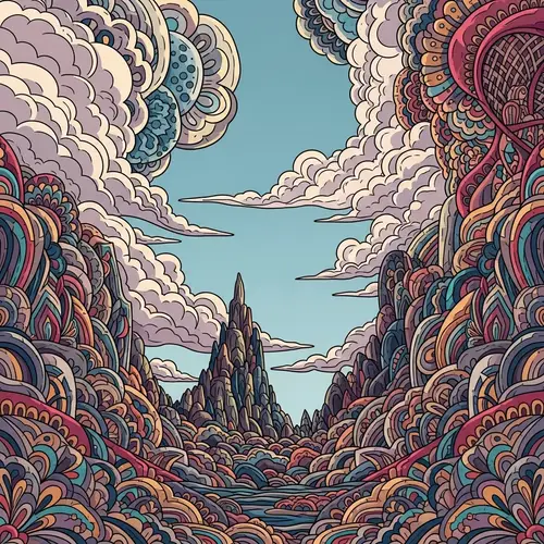 Fantasy Vector Artwork with Detailed Intricate Patterns