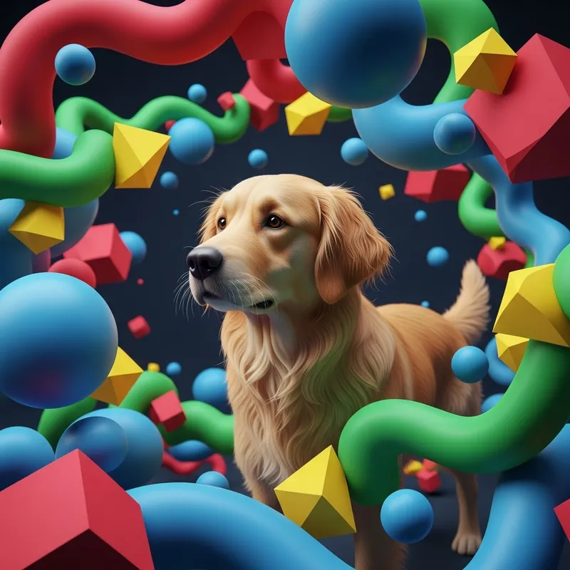 Abstract Dog Art: A Dreamlike Interpretation