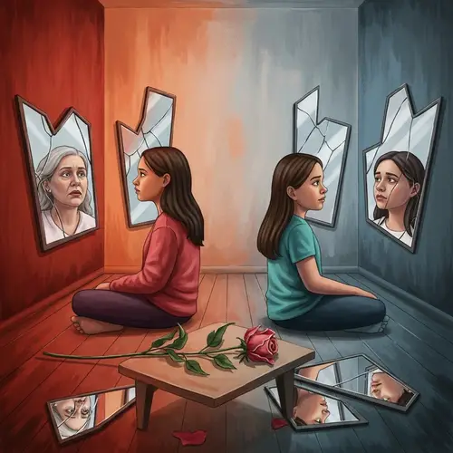 Toxic Mother-Daughter Relationship: Symbolic Artwork