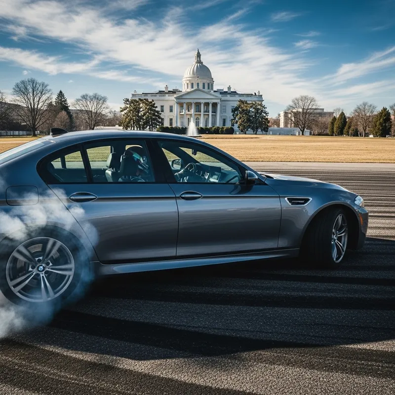 Luxury BMW Drifting at White House | Unforgettable Scene