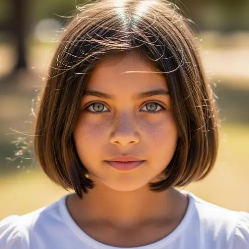Mesmerizing Prepubescent Hispanic Girl | Grey Eyes & Freckles