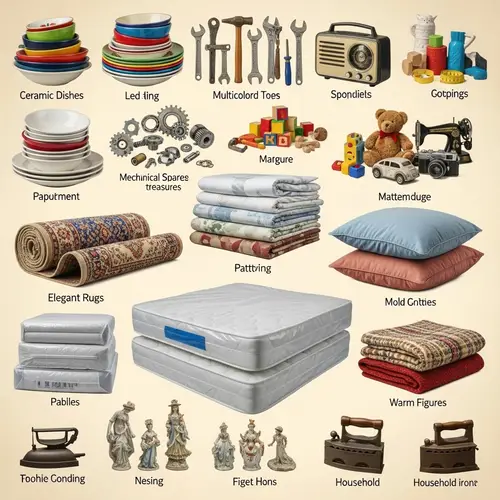 Vintage Second-Hand Household Items: Diverse Collection in Good Condition