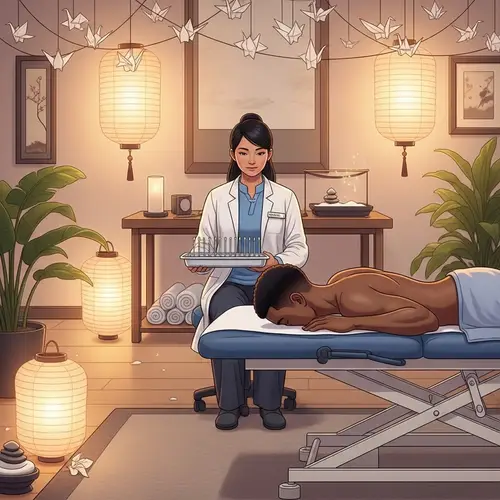 Peaceful Acupuncture Clinic with Asian Specialist & African American Client