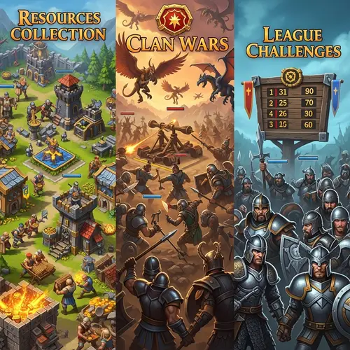 Medieval Strategy Game | Resource Collection, Clan Wars & More