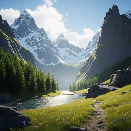 Realistic Mountain Landscape Photography | Nature's Beauty