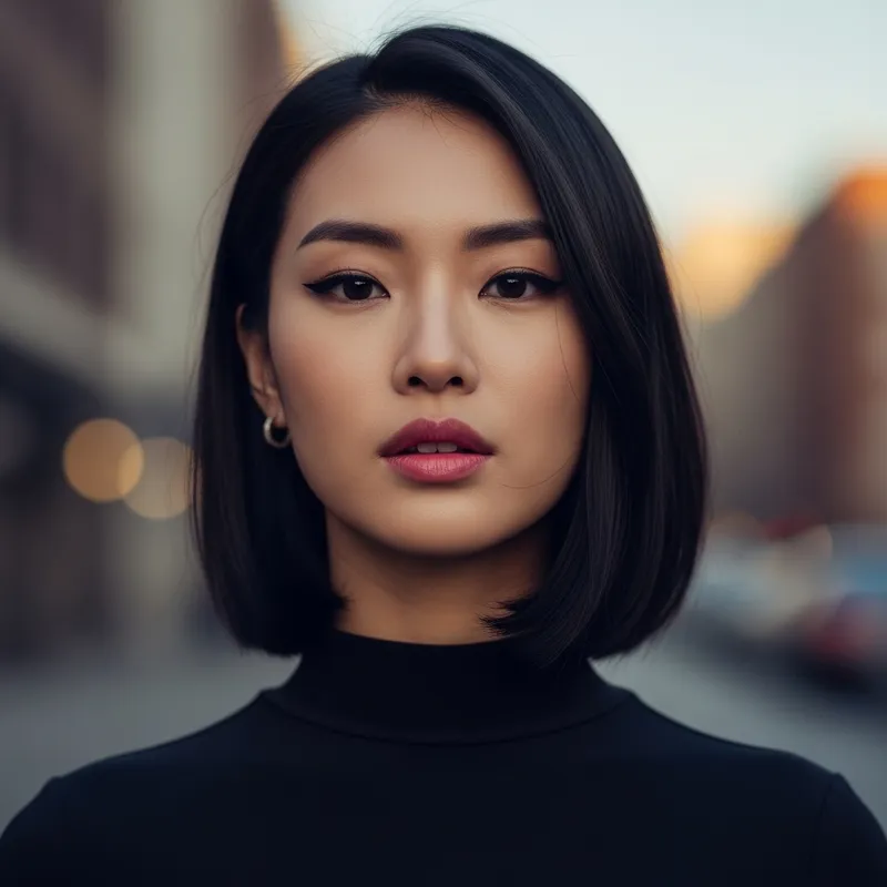 Hot Korean Girl with Underboob - Confident Woman Portrait