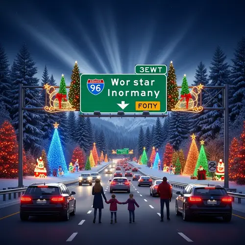 Christmas Highway: Enchanting Winter Wonderland