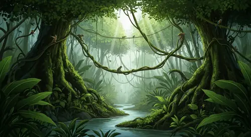 Tropical Jungle Adventure: Lush Canopy & Exotic Wildlife