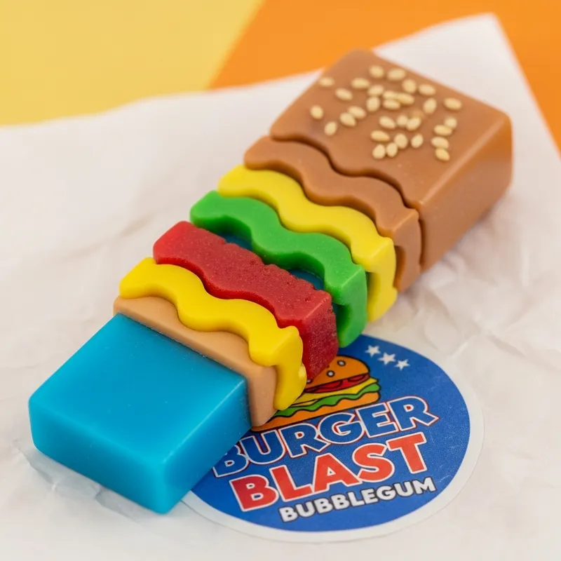 Blue Burger Bubblegum Stick - Unique Flavour Twist