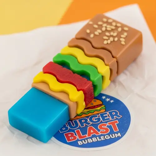 Blue Burger-Flavored Bubblegum Stick