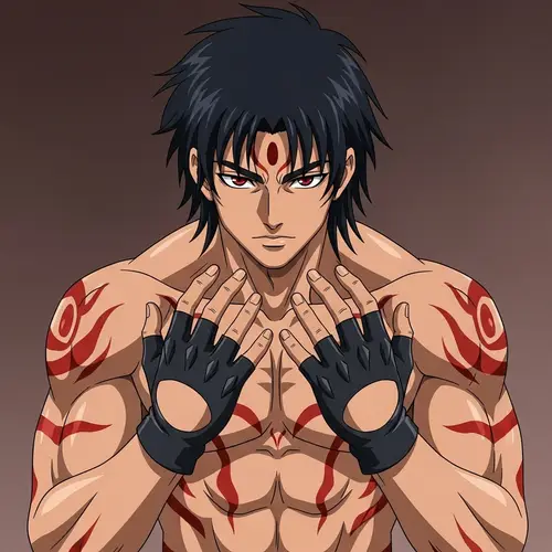 Captivating South Asian Man with Athletic Build | Anime-inspired Art