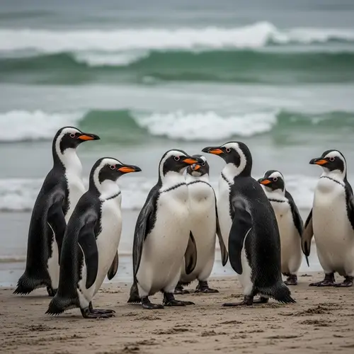 Angry Penguins on the Beach - Wildlife Encounter