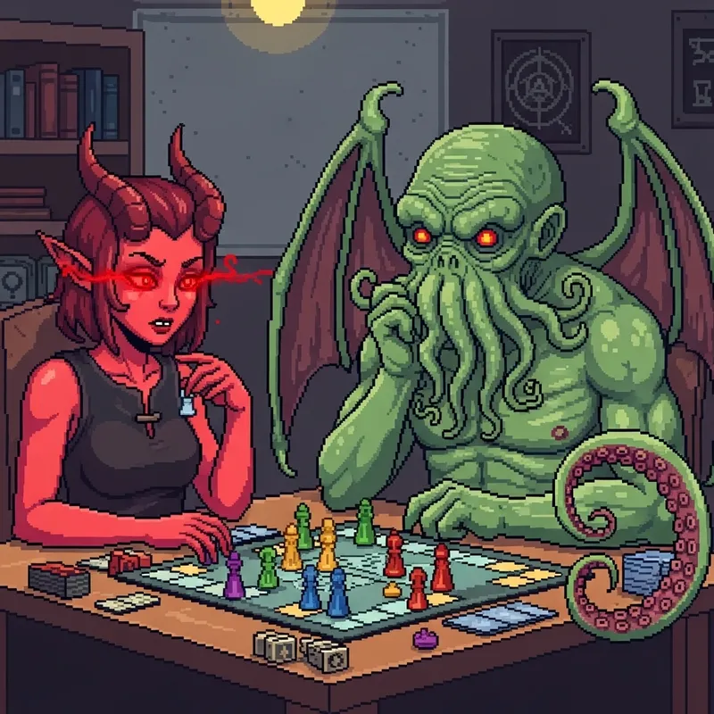 Demonic Succubus & Cthulhu Board Game Art
