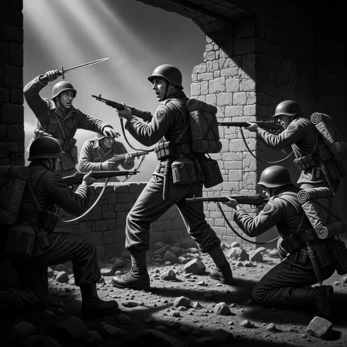 Intense World War II Soldier Encounter | Vintage War Photography