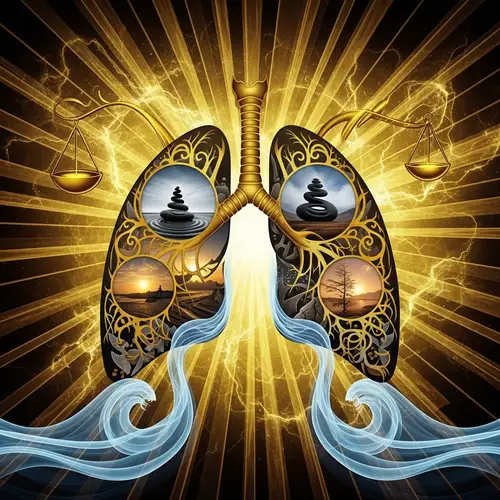 Breathing Art: Lungs & Stress Management in Gold