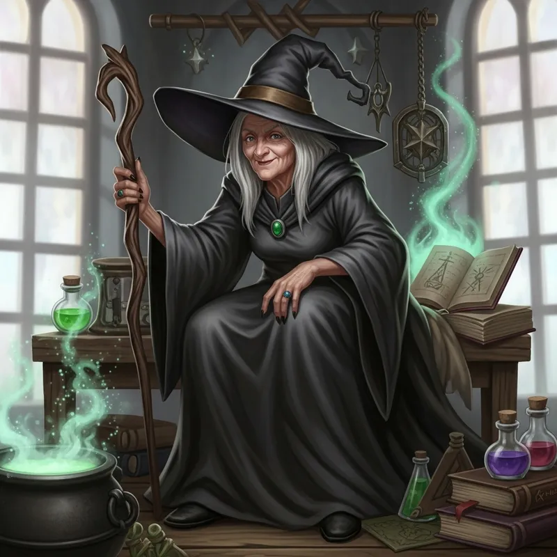 Old Witch Character | Mysterious Front Scene