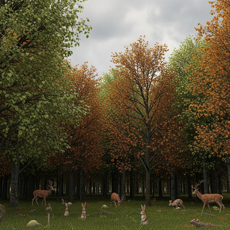 3D Disease Outbreak in Forest | Striking Illustration