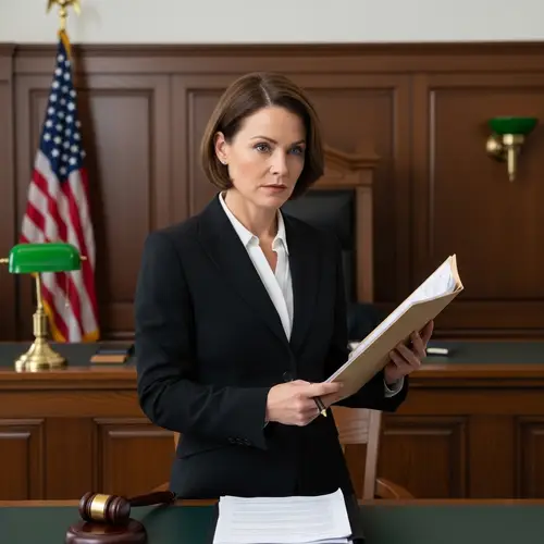 Professional Female Advocate in Courtroom