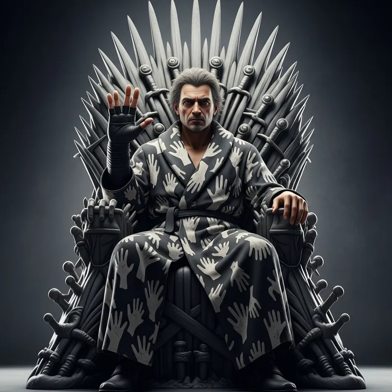 Tomura Shigaraki on Sinister Throne - Surreal Artwork Tomura Shigaraki on Sinister Throne - Surreal Artwork