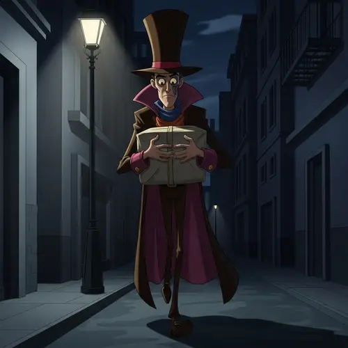 Disney-Style Cartoon Terrorist in the City