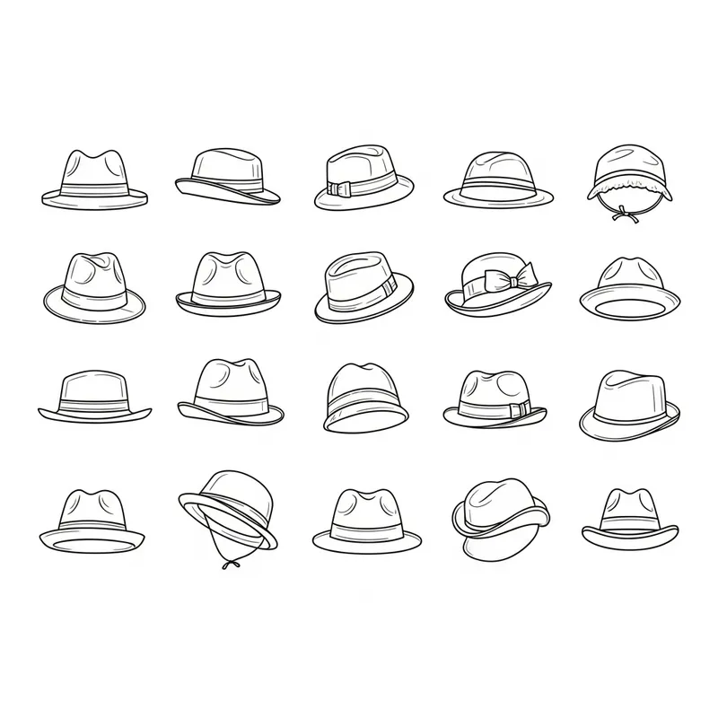 Minimalist Illustrations of Twenty Hats | Swiss Design Minimalist Illustrations of Twenty Hats | Swiss Design